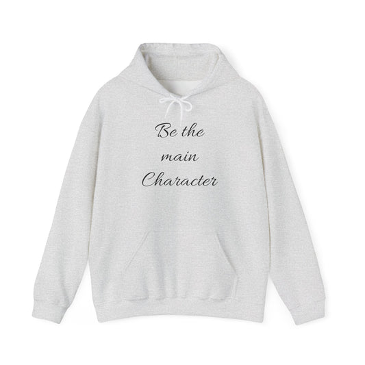 Unisex Hooded Sweatshirt - Be the Main Character - Pitbull Dogs High Fiving Design