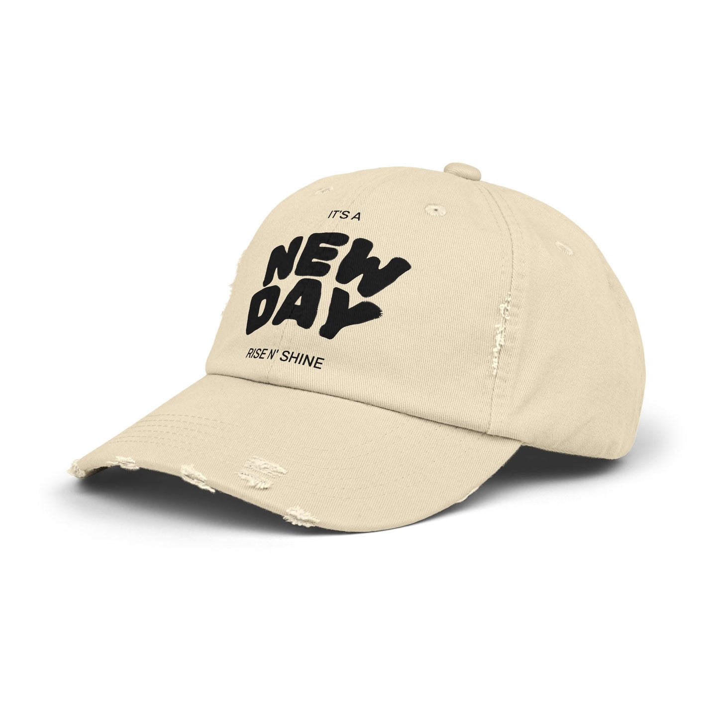 Unisex Distressed Cap with Inspiring Quote - Perfect for Outdoors, Casual Wear, Gift Idea for Friends and Family, Trendy Hat, Daily Reminder